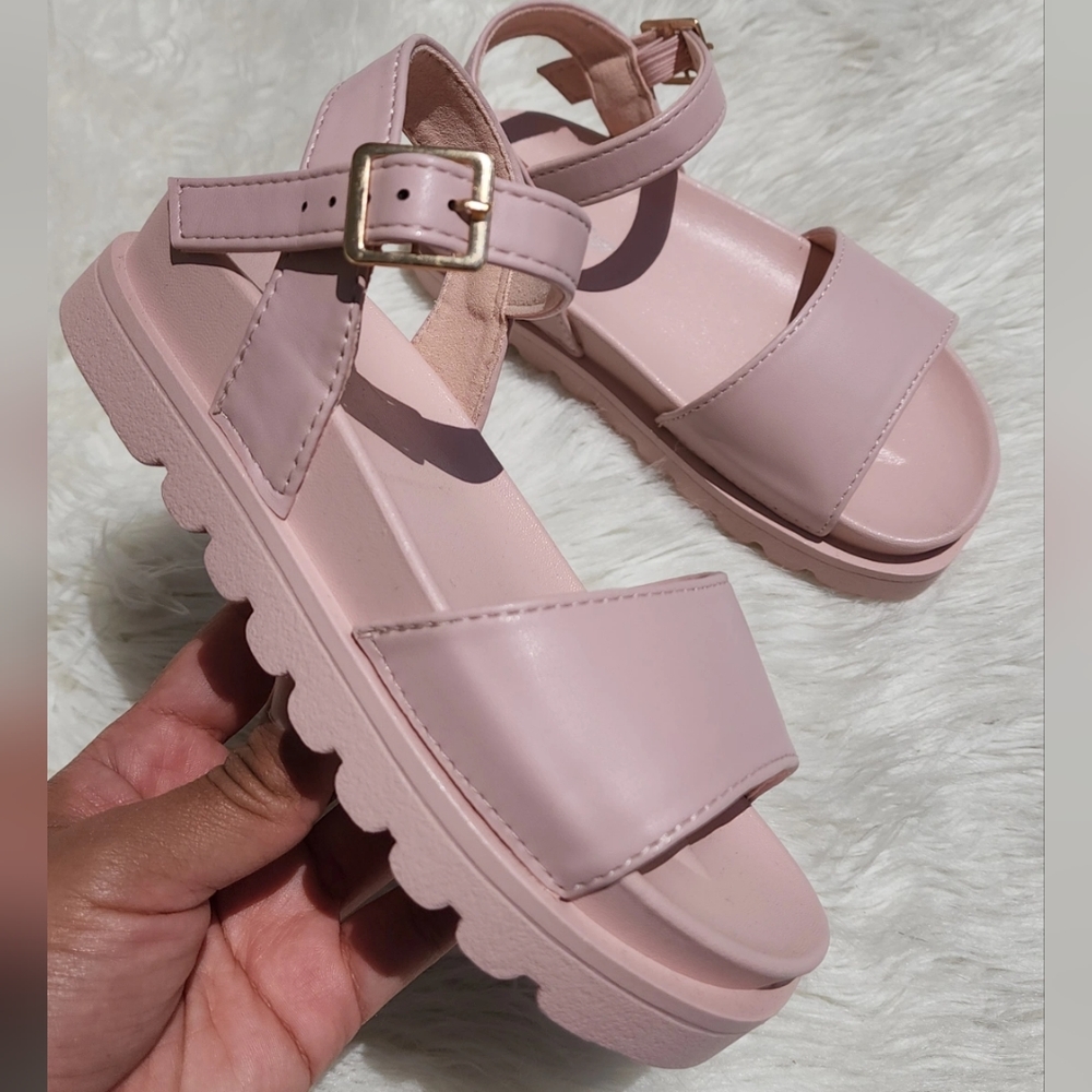 Blush Lug Sole Sandals - Picture 2 of 3